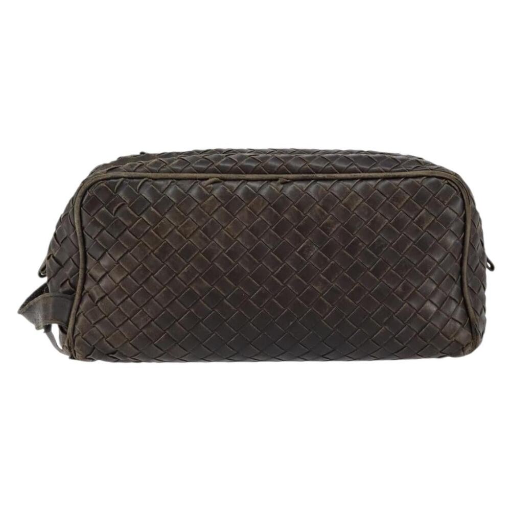Bottega Veneta Intrecciato Clutch Bag Brown